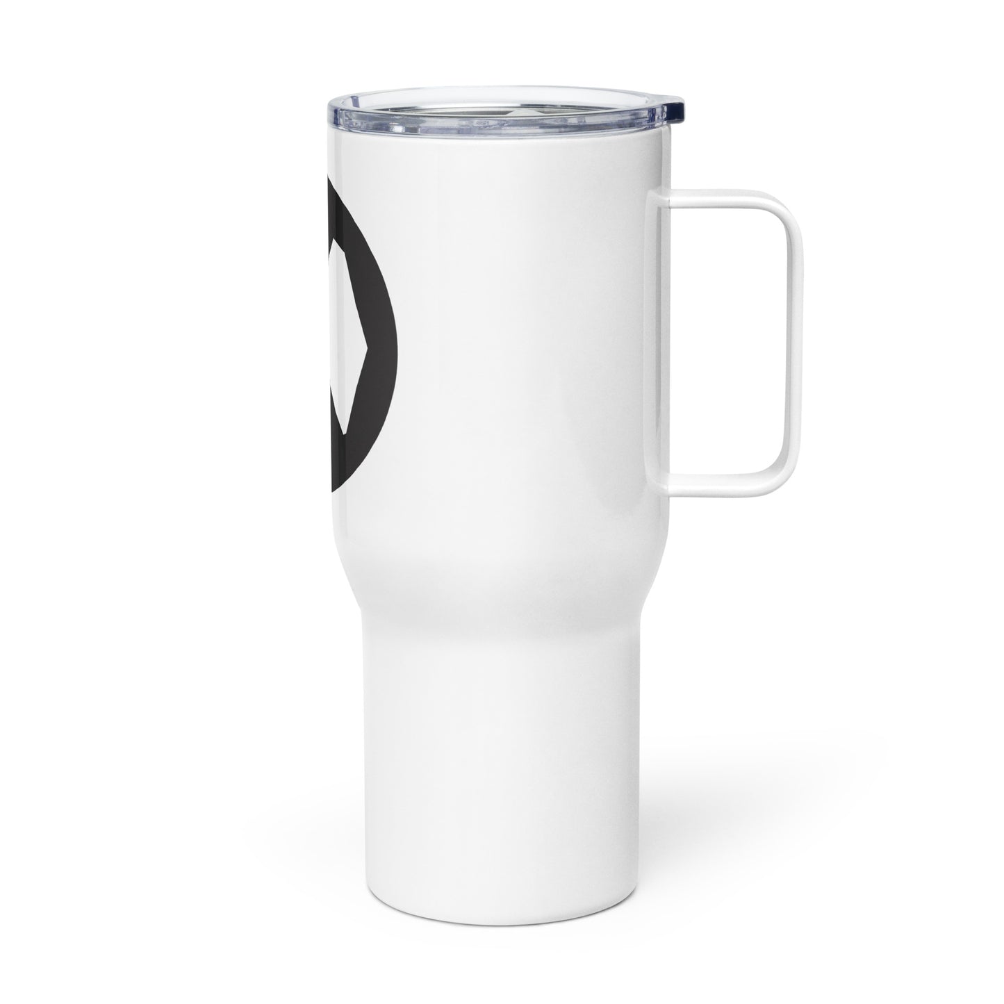 Travel mug with a handle